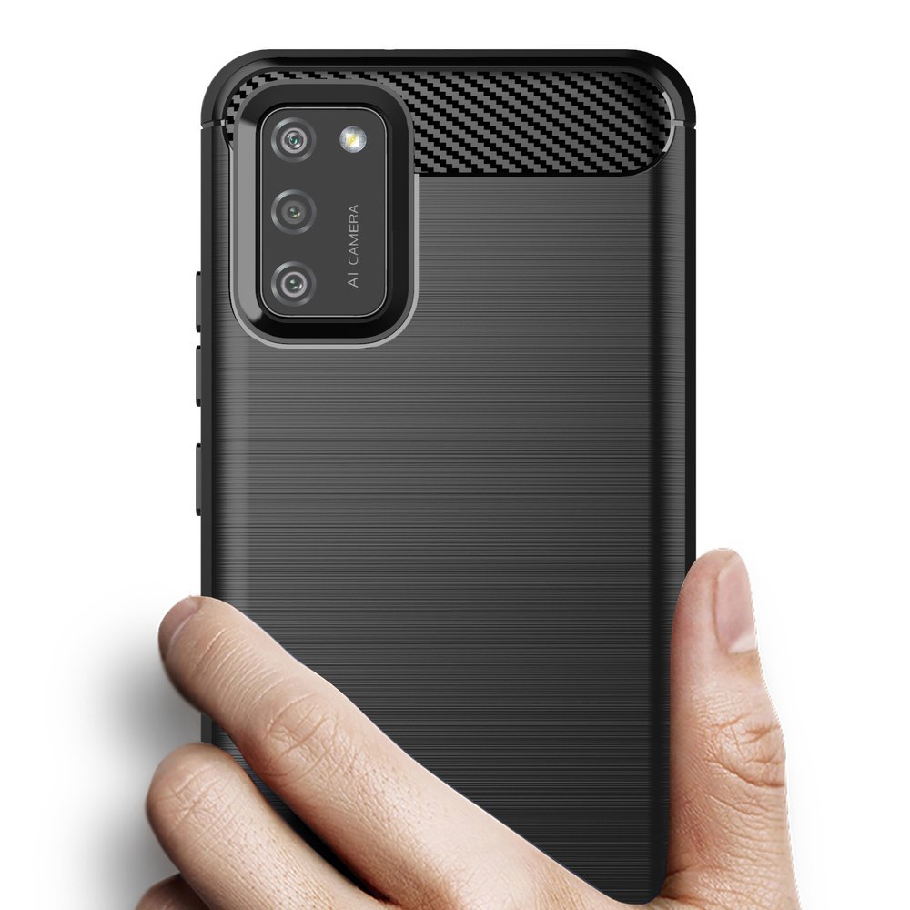 Ohišje Carbon Shield TPU za Samsung Galaxy A02s - Črna