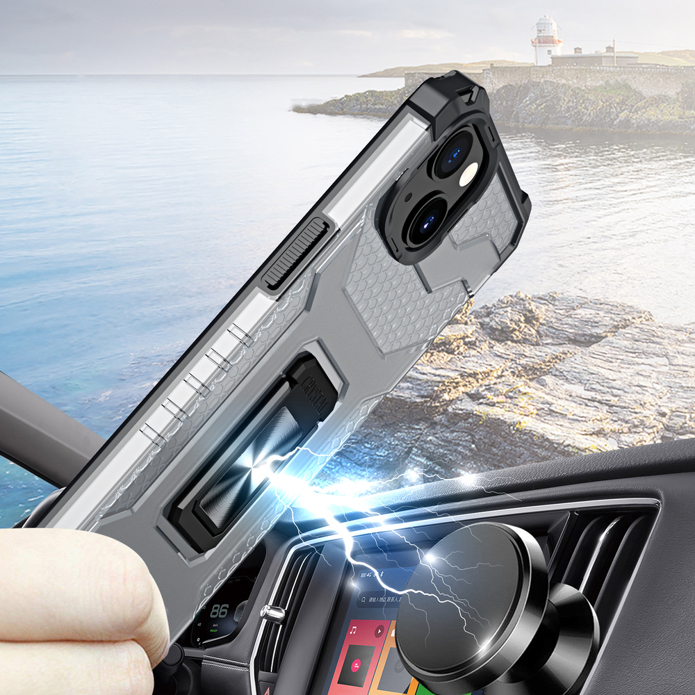 Ovitek Crystal Ring Case za Apple iPhone 13 - Modra