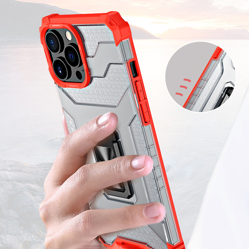 Ovitek Crystal Ring Case za Apple iPhone 13 Pro Max - Modra