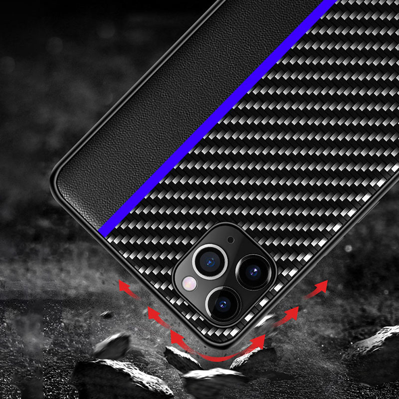 Carbon ovitek za Xiaomi Redmi 9C - Črna
