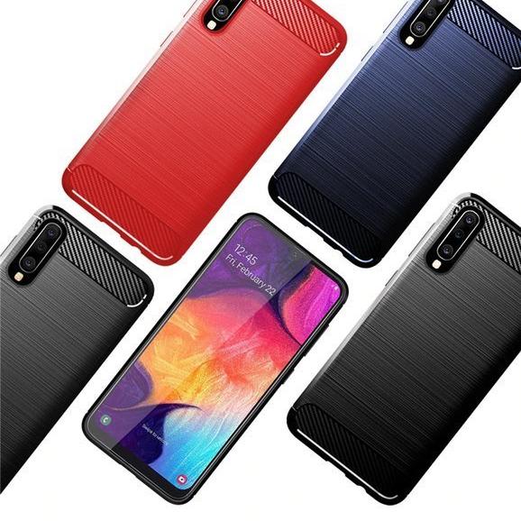 Ohišje Carbon Shield TPU za Samsung Galaxy M30 - Temno modra