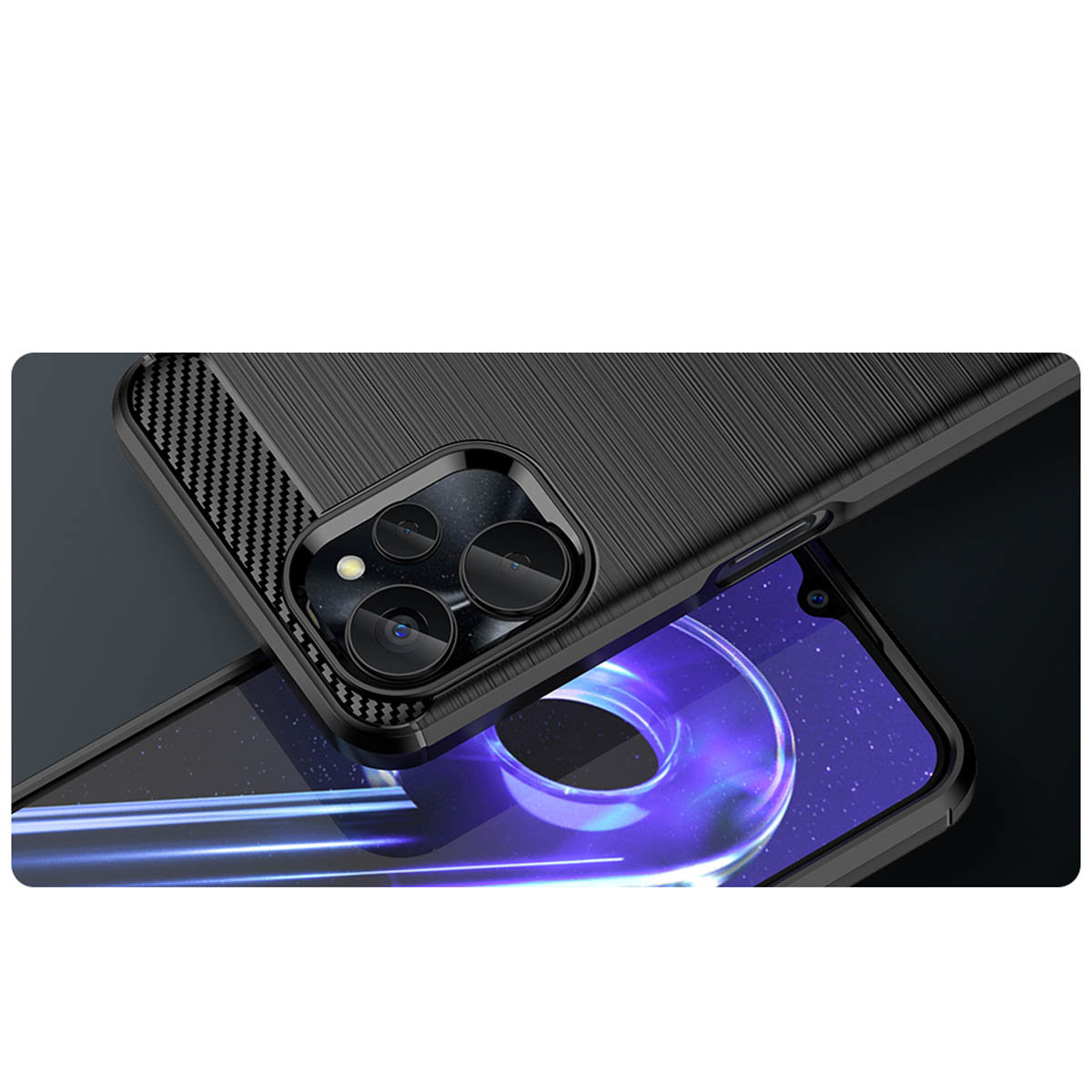 Ohišje Carbon Shield TPU za Realme 10 5G/9i 5G - Črna