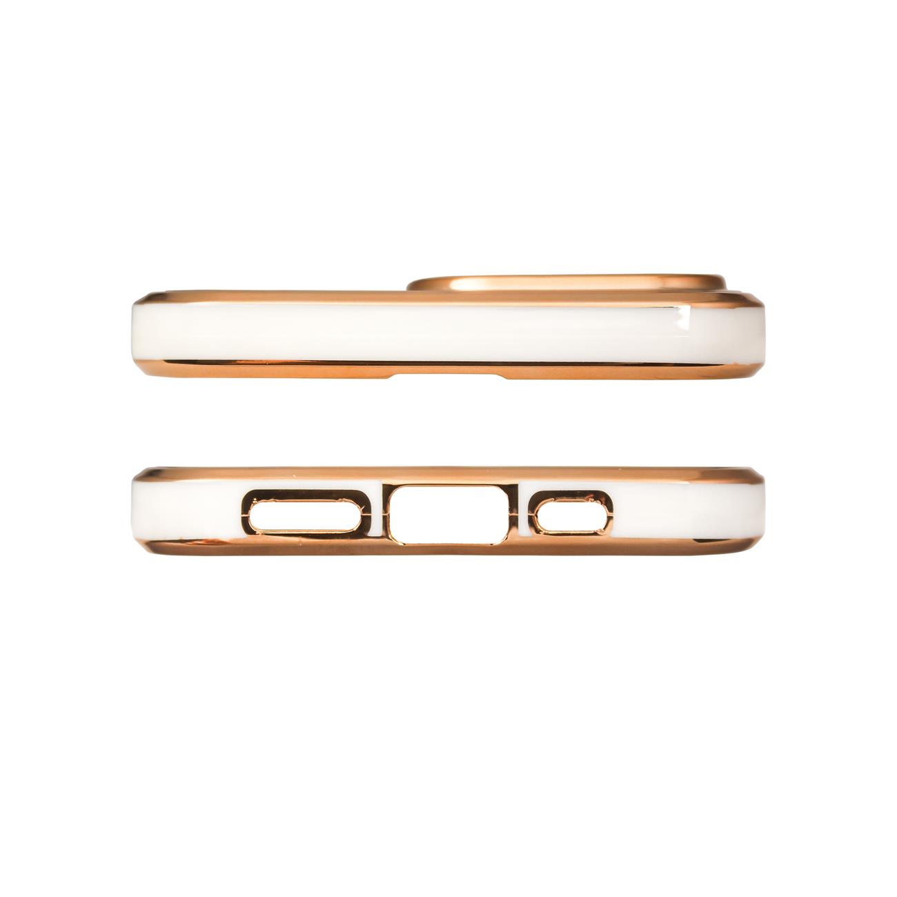 Gumijasti ovitek Lighting za Apple iPhone 12 Pro Max - Bela