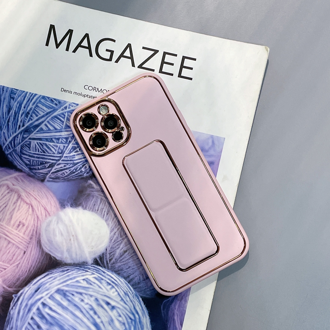 Luxury kickstand ohišje za Apple iPhone 12 Pro - Modra