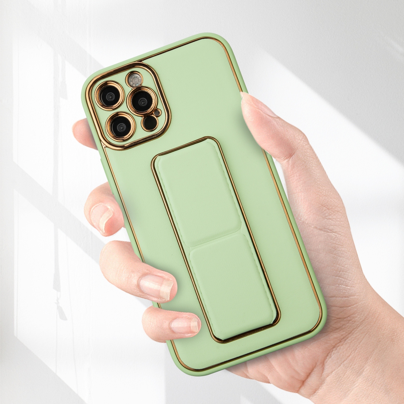 Luxury kickstand ohišje za Apple iPhone 12 Pro - Modra