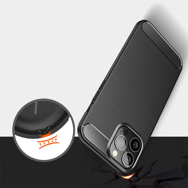 Ohišje Carbon Shield TPU za Xiaomi Redmi 10A - Črna