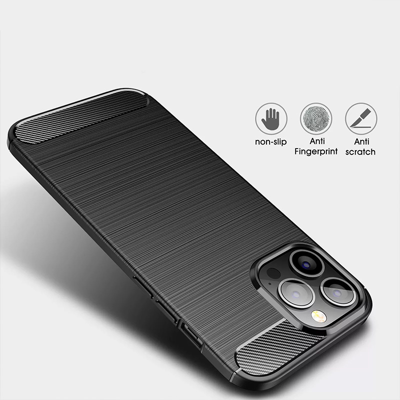 Ohišje Carbon Shield TPU za Xiaomi Redmi 10A - Črna