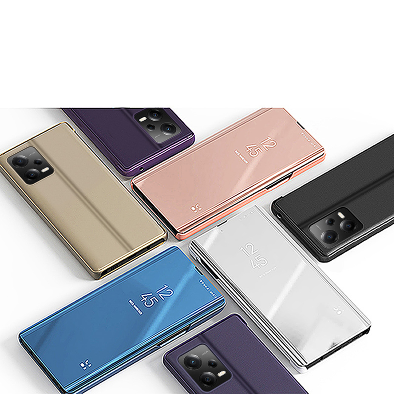Clear View ovitek za Xiaomi Redmi Note 12 Pro+ - Črna
