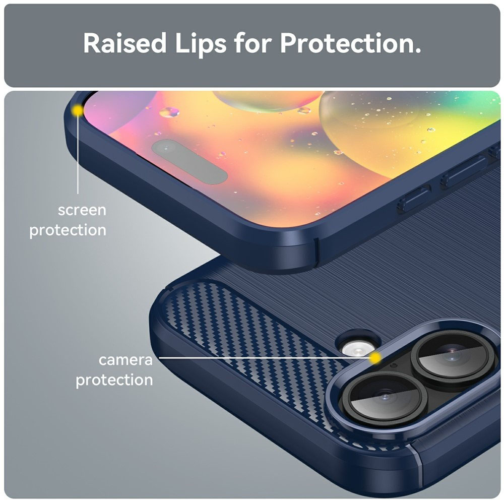 Ohišje Carbon Shield TPU za Apple iPhone 17 - Črna