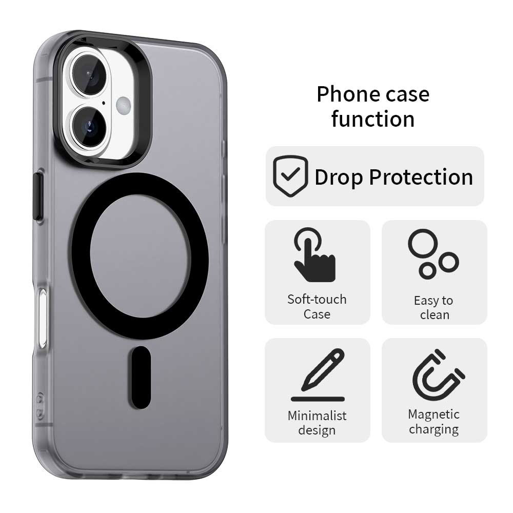 Techsuit - CandyCase MagSafe ovitek za Apple iPhone 17 - Črna