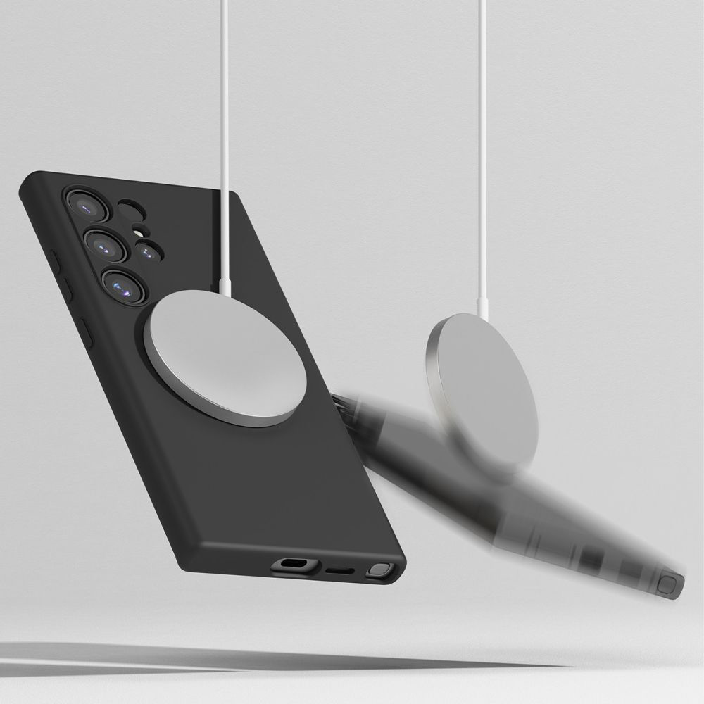 Techsuit - SoftFlex MagSafe ovitek za Apple iPhone 17 Pro - Črna