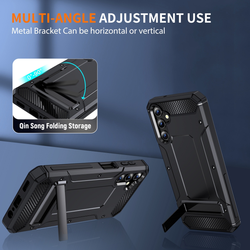 Hibridni ovitek Armor Kickstand za Samsung Galaxy S24 Plus - Črna