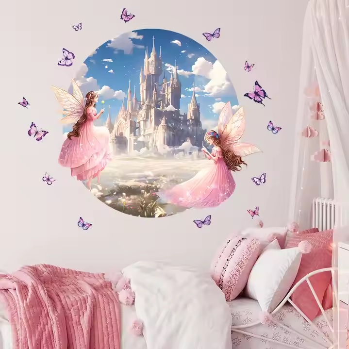 Nalepka na steno / Tapeta Fairytale Castle