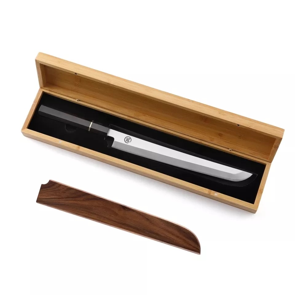 Kuhinjski nož SA-21784 za Sushi - Črna / Rjava / Bela