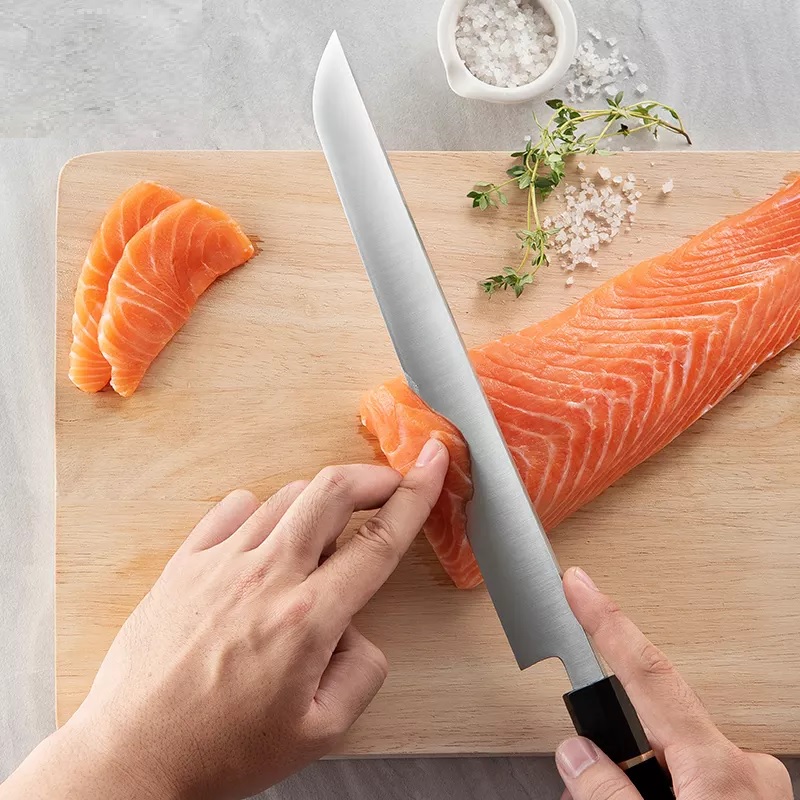 Kuhinjski nož SA-21784 za Sushi - Črna / Rjava / Bela