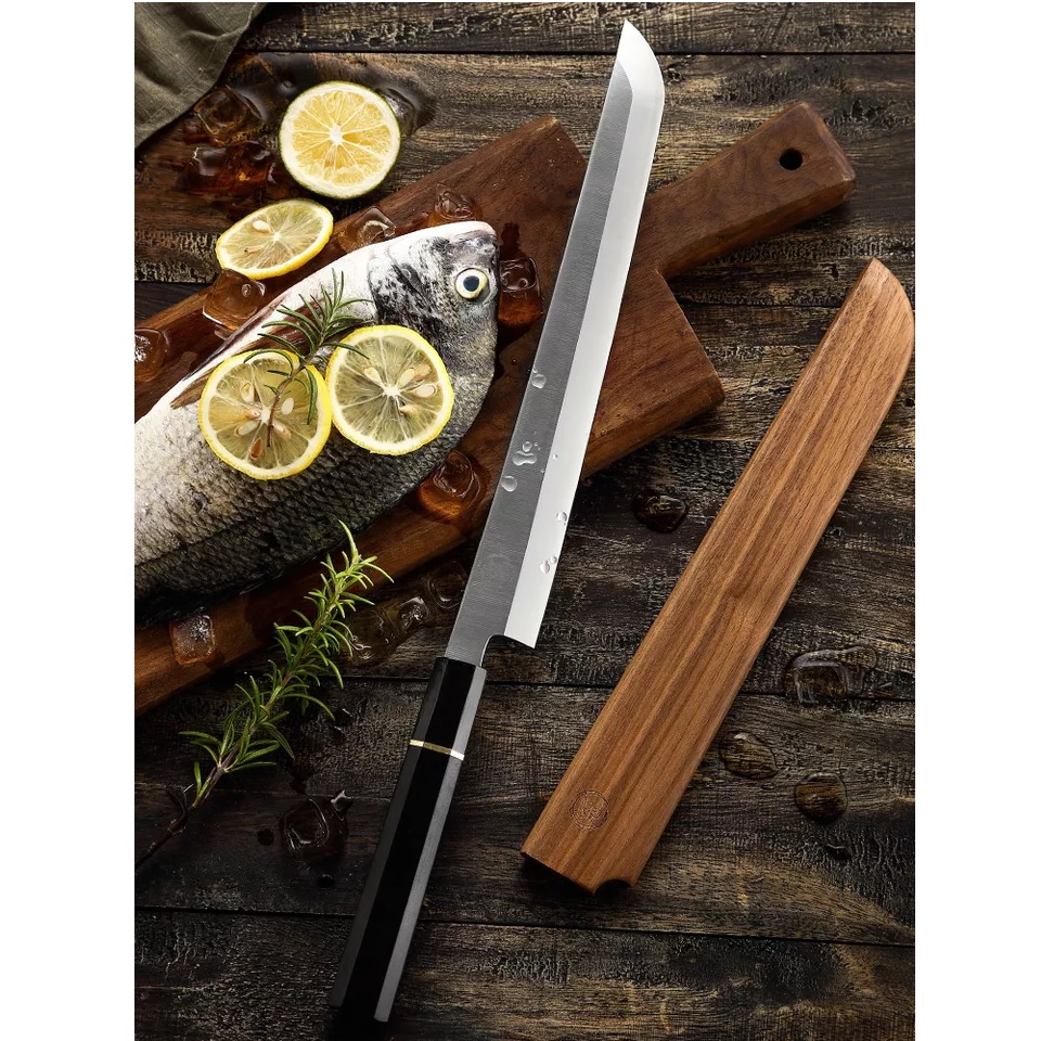 Kuhinjski nož SA-21784 za Sushi - Črna / Rjava / Bela