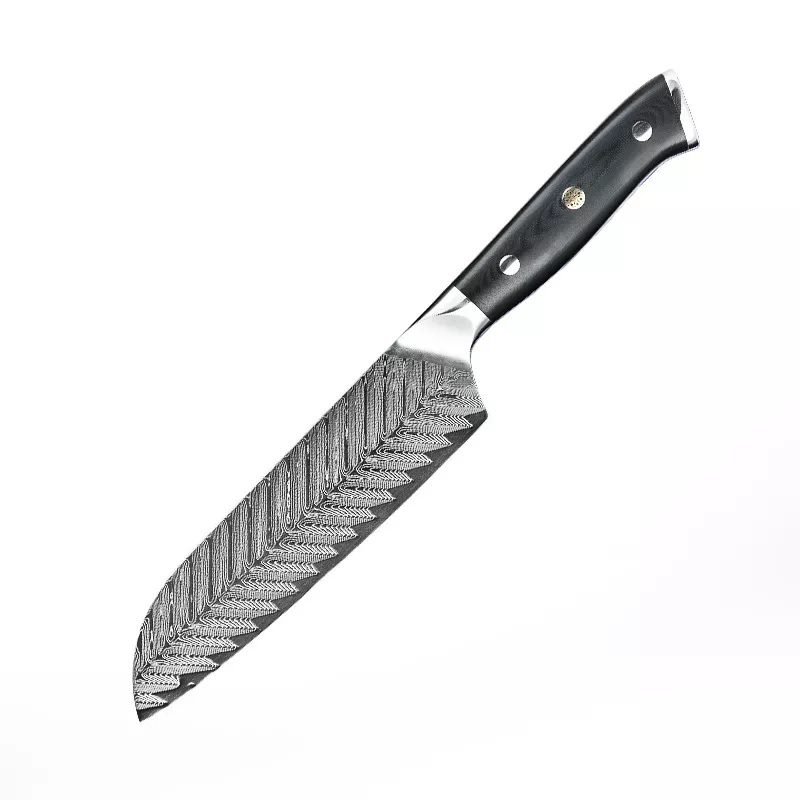 Komplet damaščkovih kuhinjskih nožev OK-13846 - 7 kos / Črna