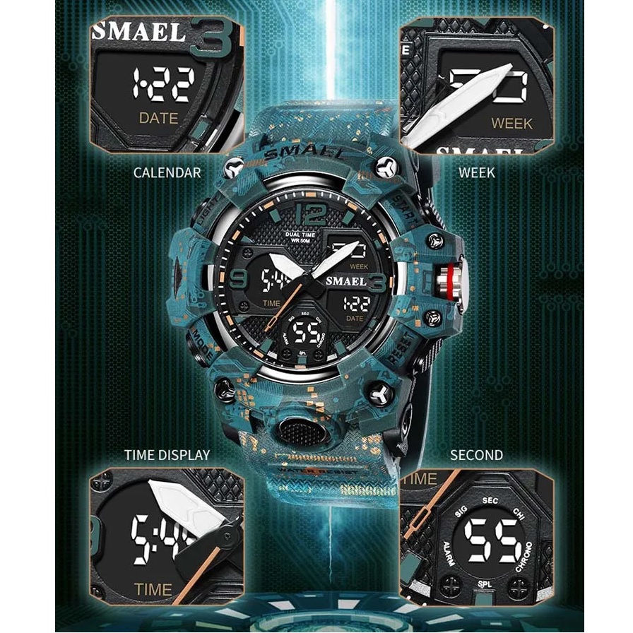 Ura SMAEL EM-29496 - Zelena