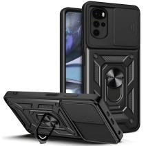 Hybrid Armor Camshield ovitek za Motorola Moto G22/Moto G4 Plus - Črna