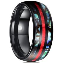 Prstan RE-32095 - Črna / Rdeča / 62mm