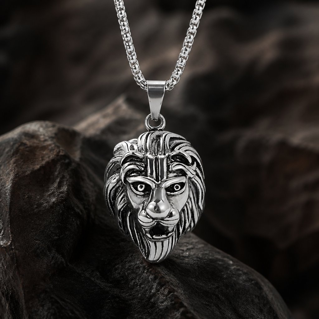 Ogrlica Lion - Srebrna